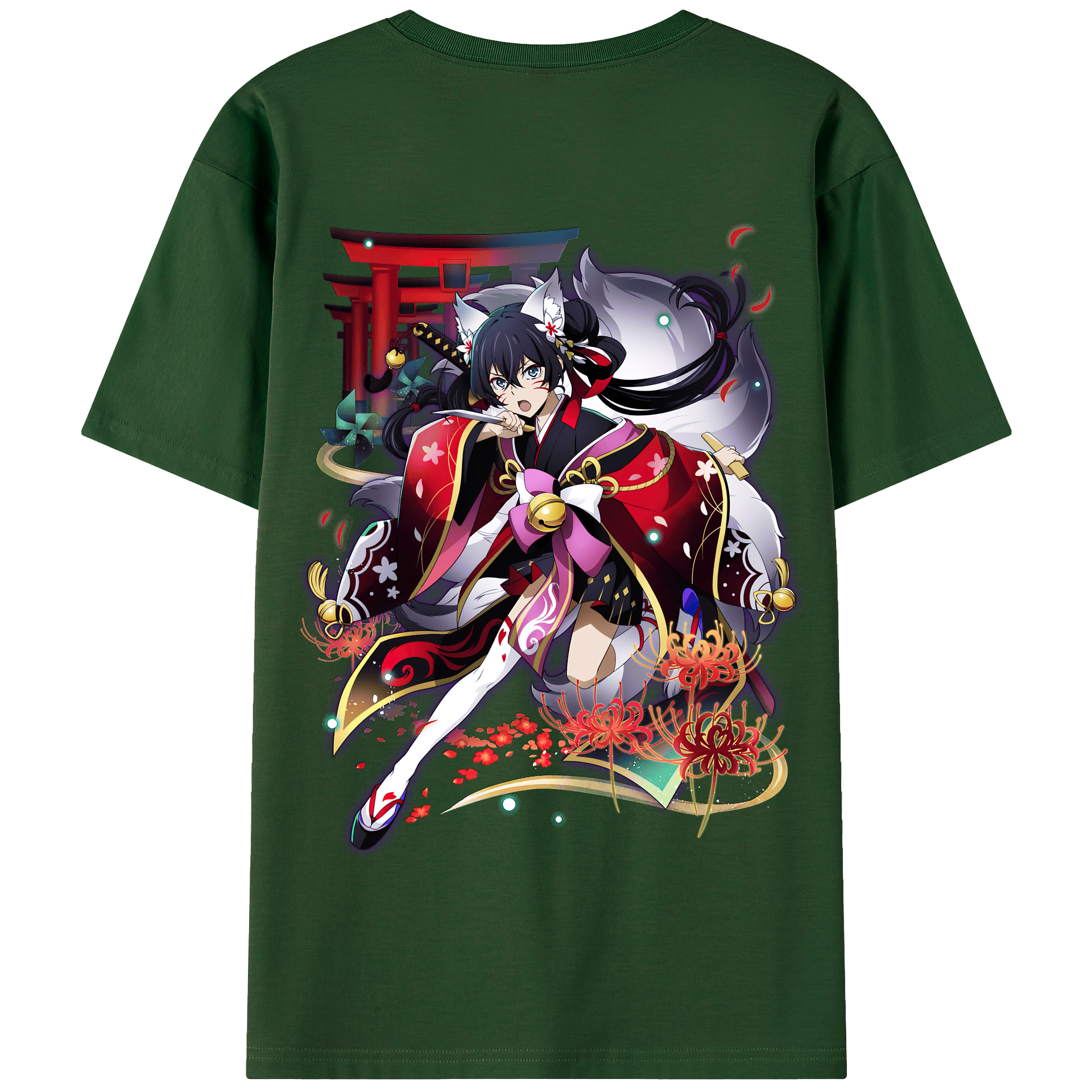 （画像用） 文豪ストレイドッグス Bungo Stray Dogs 綿100％半袖Tシャツ（背面プリント）